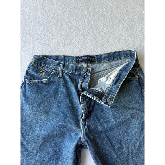 Wrangler George Straight Men Jeans Size 36x32 Cowboy Cut Rugged Cotton Denim - Picture 4 of 12